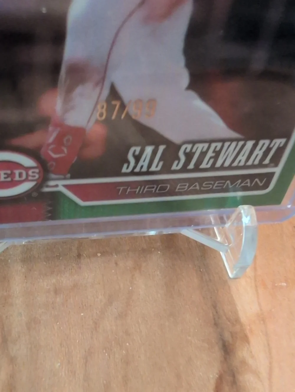2026 Topps Chrome Sal Stewart Green Refractor Rookie Card #87/99 Reds